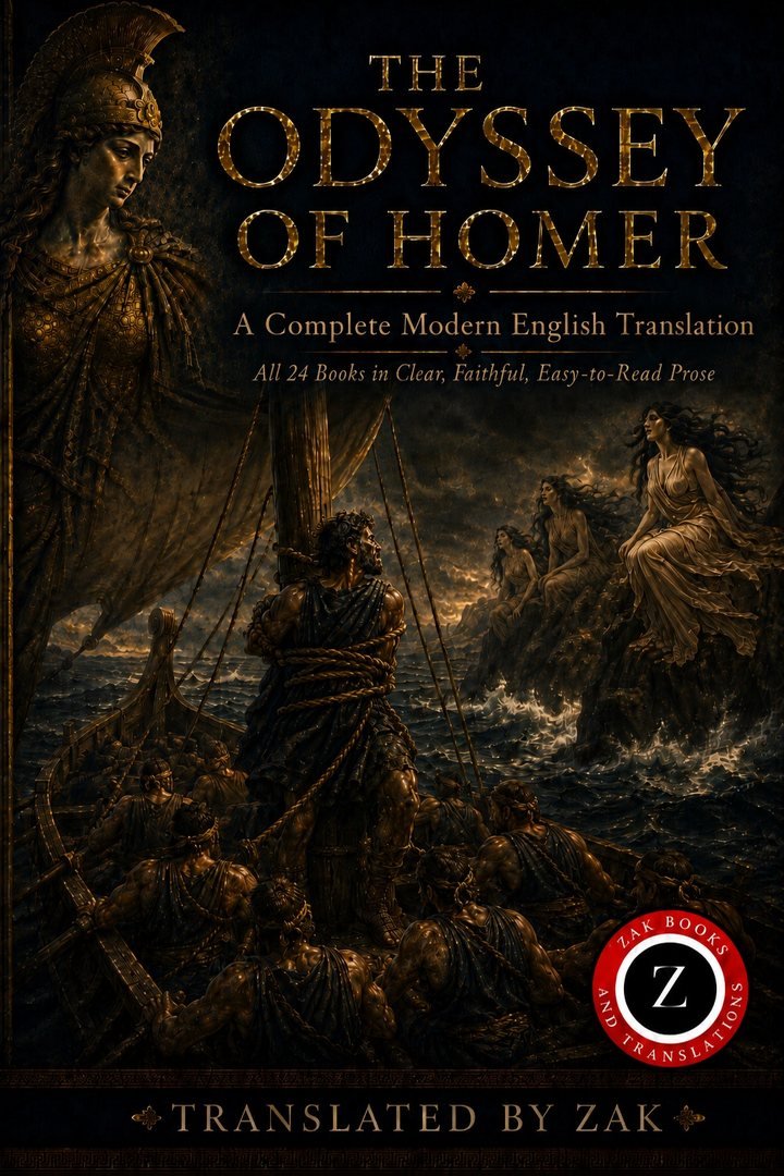 Cover of The Odyssey of Homer: A Complete Modern English Translation: All 24 Books in Clear, Faithful, Easy-to-Read Prose