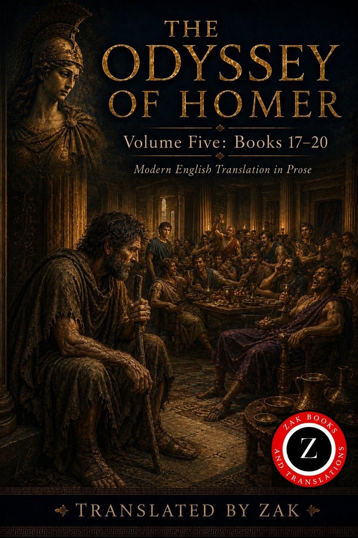 Cover of The Odyssey of Homer: A Modern English Translation: Volume 5: Books 17–20, The Beggar in the Palace (Easy to Read Prose)
