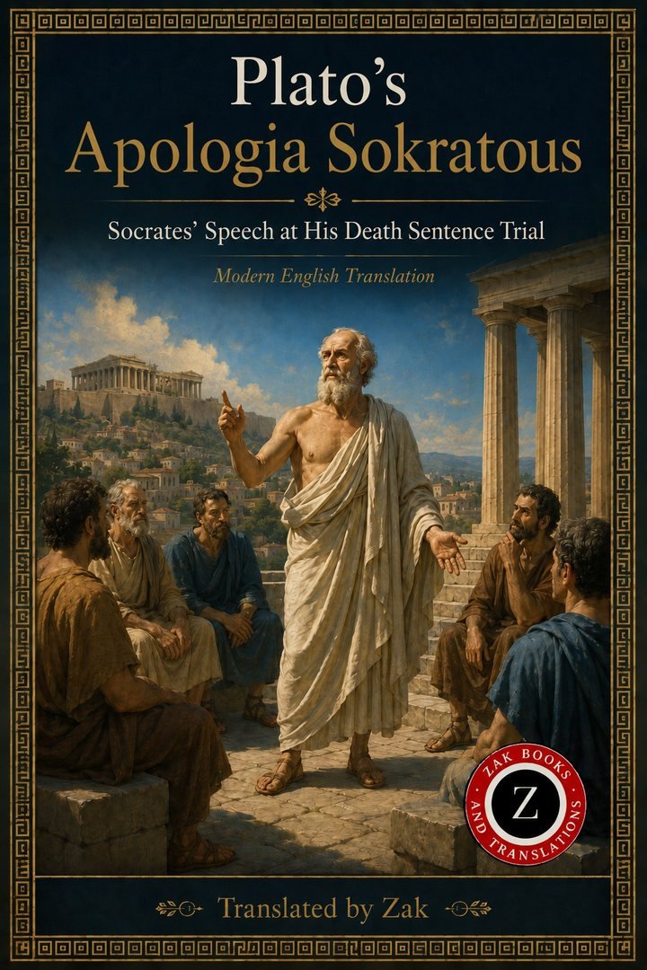 Cover of Plato’s Apologia Sokratous (A Modern English Translation): Socrates’ Speech at His Death Sentence Trial