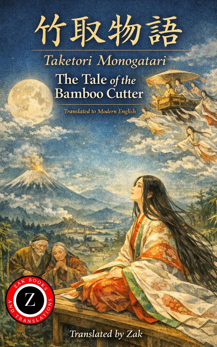 Cover of (竹取物語) Taketori Monogatari – The Tale of the Bamboo Cutter (and Princess Kaguya): A Modern English Translation of Japan’s Oldest Story (Moon Princess)