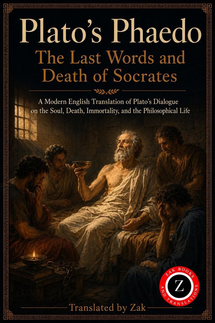 Cover of Plato’s Phaedo: The Last Words and Death of Socrates (Modern English Translation): Plato’s Dialogue on the Soul, Death, Immortality, and the Philosophical Life