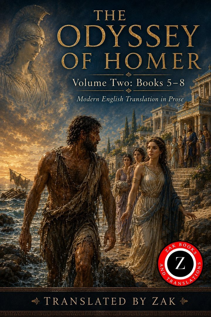 Cover of The Odyssey of Homer: A Modern English Translation: Volume 2: Books 5–8, From Calypso to the Phaeacians (Easy to Read Prose)